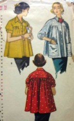 4447 1953 MATERNITY SMOCK JACKETS PATTERN 16 34''